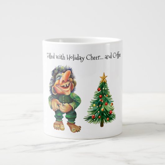 Cheeky Christmas Troll en Tree Delight Grote Koffiekop (Voorkant)