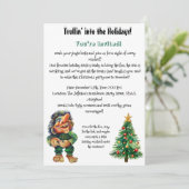 Cheeky Christmas Troll en Tree Delight Kaart (Staand voorkant)