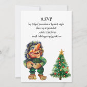 Cheeky Christmas Troll en Tree Delight Kaart (Achterkant)