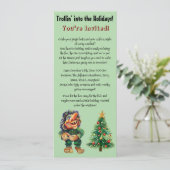 Cheeky Christmas Troll en Tree Delight Kaart (Staand voorkant)