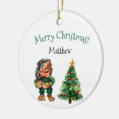 Cheeky Christmas Troll en Tree Delight Keramisch Ornament (Links)