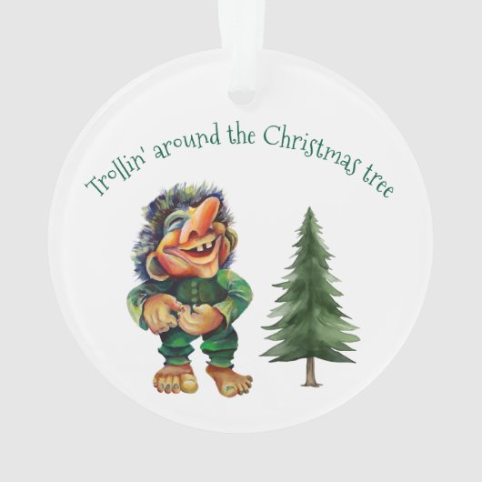 Cheeky Christmas Troll en Tree Delight Ornament (achterkant)