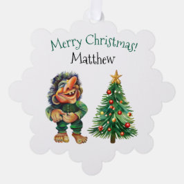 Cheeky Christmas Troll en Tree Delight Ornament Kaart
