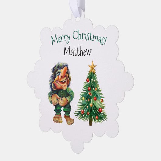 Cheeky Christmas Troll en Tree Delight Ornament Kaart (Links)