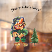 Cheeky Christmas Troll en Tree Delight Raamsticker (Vel 2)