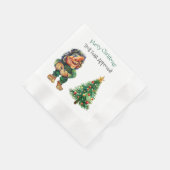 Cheeky Christmas Troll en Tree Delight Servet (Hoek)