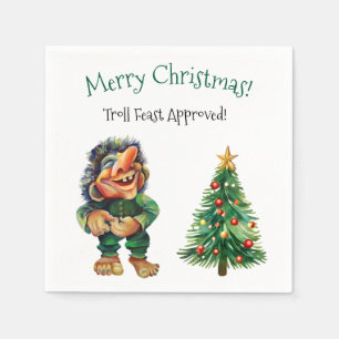 Cheeky Christmas Troll en Tree Delight Servet