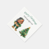 Cheeky Christmas Troll en Tree Delight Servet (Hoek)