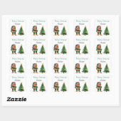 Cheeky Christmas Troll en Tree Delight Vierkante Sticker (Vel)