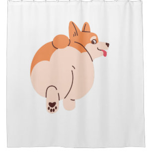 Cheeky Corgi Douchegordijn