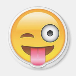 Cheeky emoji wink magneet