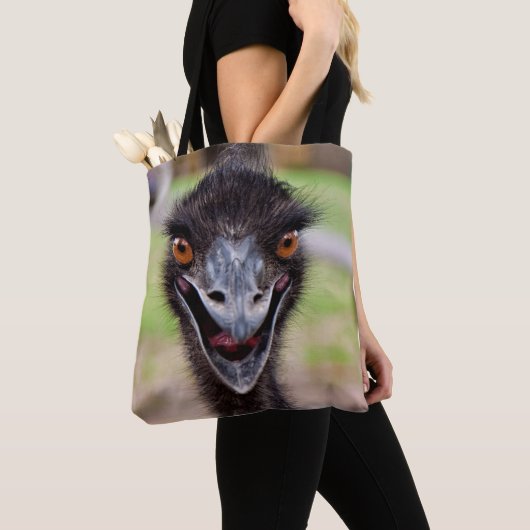 Cheeky Emu Canvas tas (Dichtbij)