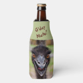 Cheeky Emu Stubby Cooler (Fles Voorkant)