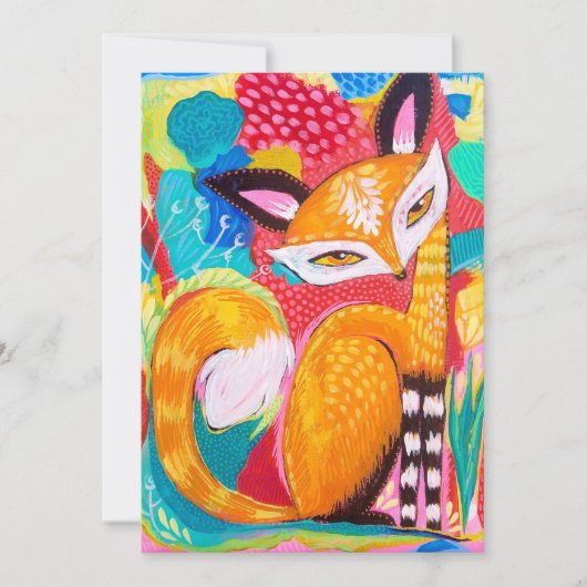 Cheeky Fox Mini Art Print Kaart (Voorkant)