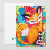 Cheeky Fox Mini Art Print Kaart (Voorkant / Achterkant)