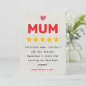 Cheeky & Funny Moederdag Kaart voor mama - Perfect (Staand voorkant)