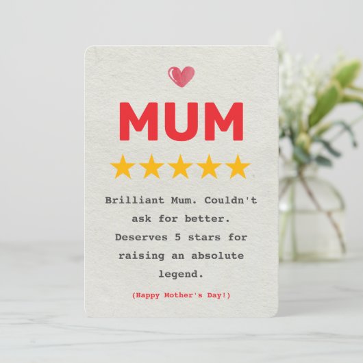 Cheeky & Funny Moederdag Kaart voor mama - Perfect (Staand voorkant)