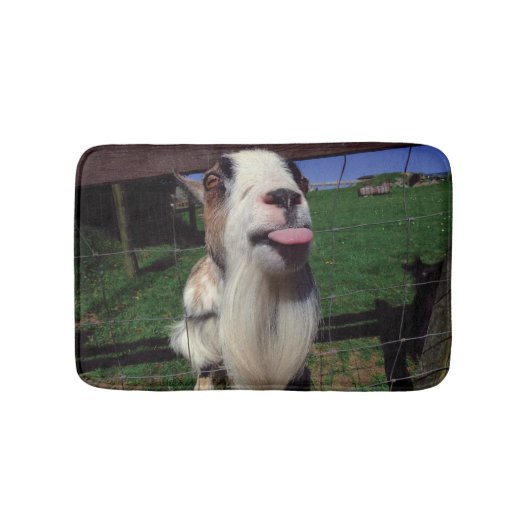 Cheeky Goat small bathmat Badmat (Voorkant)