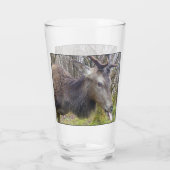 Cheeky grappig hert steken tong uit glas (Achterkant)