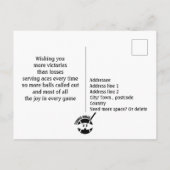 Cheeky green Tennis 🎾 Ninja Happy Birthday Postca Briefkaart (Achterkant)