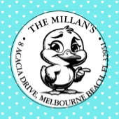 Cheeky Happy Duck thema Zelfinktende Stempel