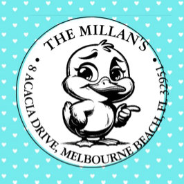 Cheeky Happy Duck thema Zelfinktende Stempel