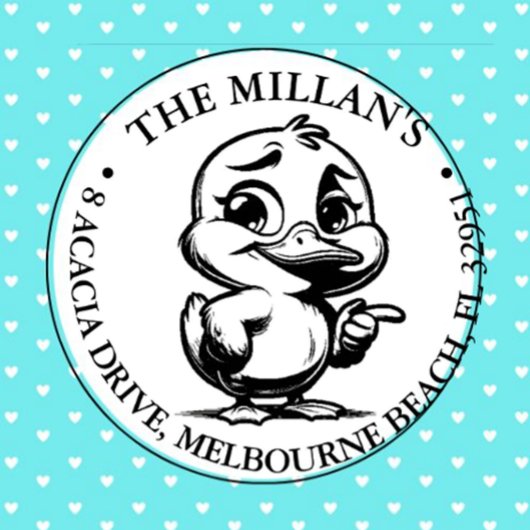 Cheeky Happy Duck thema Zelfinktende Stempel