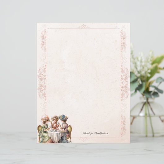  Cheeky High Tea persoonlijk briefpapier (Staand voorkant)