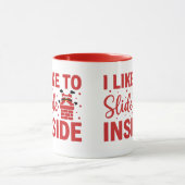 Cheeky I Like To Slide Inside Christmas Joke Mok (Midden)