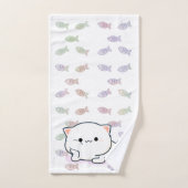 Cheeky Kawaii Style Kitten Bad Handdoek (Handdoek)