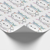 Cheeky Kawaii Style Kitten Cadeaupapier (Hoek)
