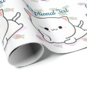 Cheeky Kawaii Style Kitten Cadeaupapier (Rol Hoek)