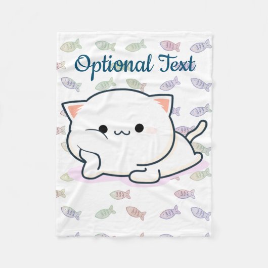 Cheeky Kawaii Style Kitten Fleece Deken (Voorkant)