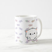 Cheeky Kawaii Style Kitten Koffiemok (Voorkant rechts)