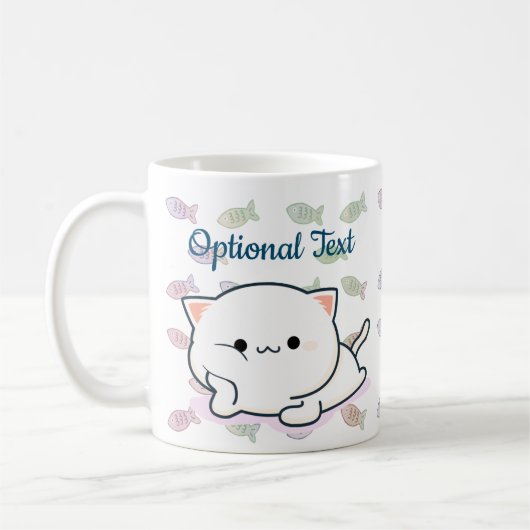 Cheeky Kawaii Style Kitten Koffiemok (Links)