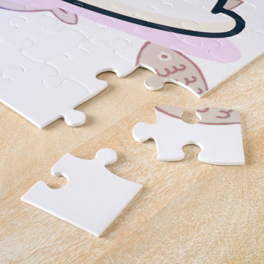 Cheeky Kawaii Style Kitten Legpuzzel (Zijkant)