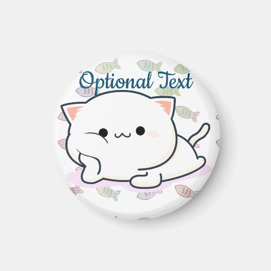 Cheeky Kawaii Style Kitten Magneet (Voorkant)