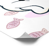 Cheeky Kawaii Style Kitten Poster (Hoek)