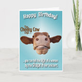 Cheeky Koe, Ouderdom Humor, Knickers Kaart (Voorkant)