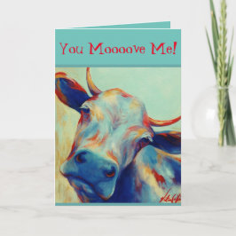 Cheeky Koe Valentijn Kaart VCollierArt