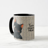 Cheeky Little Black Cat v3 Mok (Voorkant links)