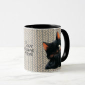 Cheeky Little Black Cat v3 Mok (Voorkant rechts)