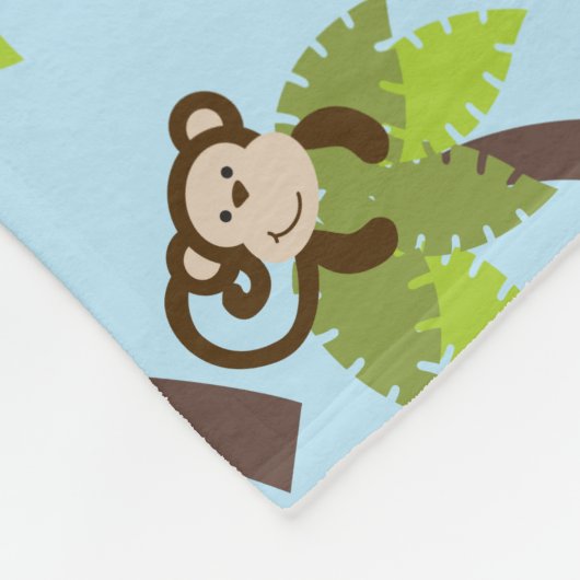 Cheeky Monkey Baby Fleece Deken (Hoek)