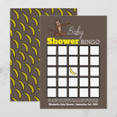 Cheeky Monkey, Baby shower Bingo (Voorkant / Achterkant)