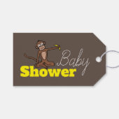 Cheeky Monkey, Baby shower Cadeaulabel (Voorkant (Horizontaal))