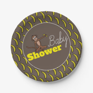 Cheeky Monkey, Baby shower Papieren Bordje