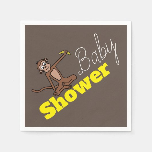 Cheeky Monkey, Baby shower Servet (Voorkant)
