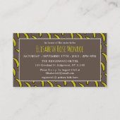 Cheeky Monkey, Baby shower Ticket Invitation Informatiekaartje (Achterkant)