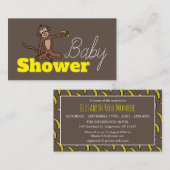 Cheeky Monkey, Baby shower Ticket Invitation Informatiekaartje (Voorkant / Achterkant)