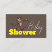 Cheeky Monkey, Baby shower Ticket Invitation Informatiekaartje (Voorkant)